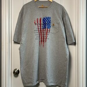 Carhartt 2nd Amendment American Flag Pocket T-Shirt Workwear Patriotic Style